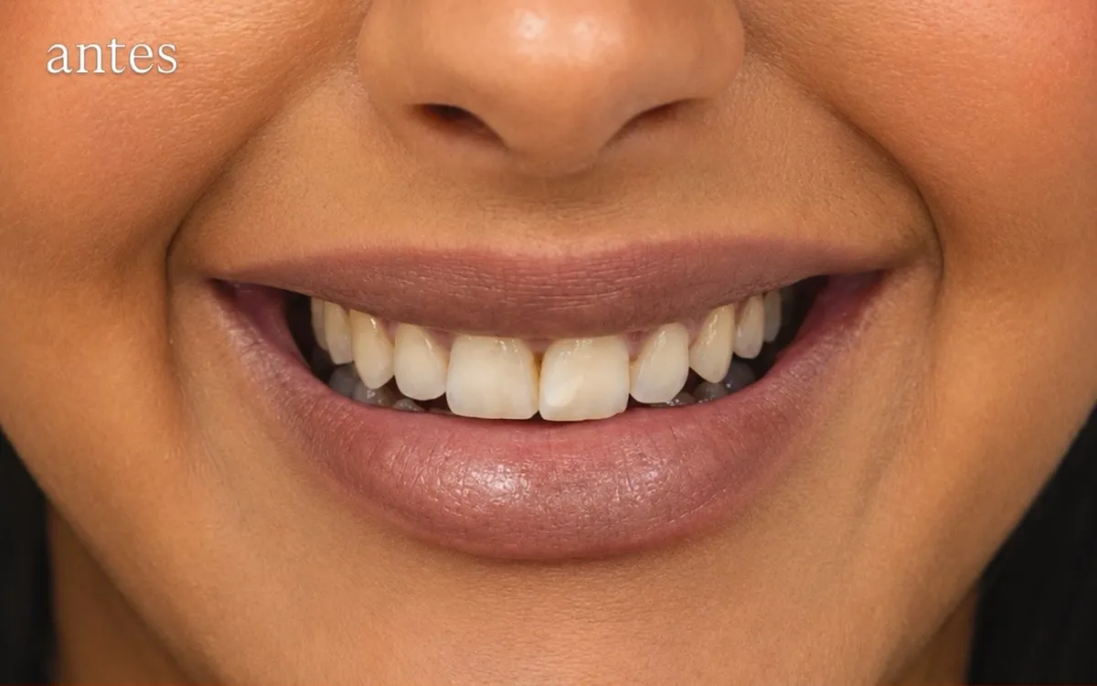 Sorriso antes do tratamento